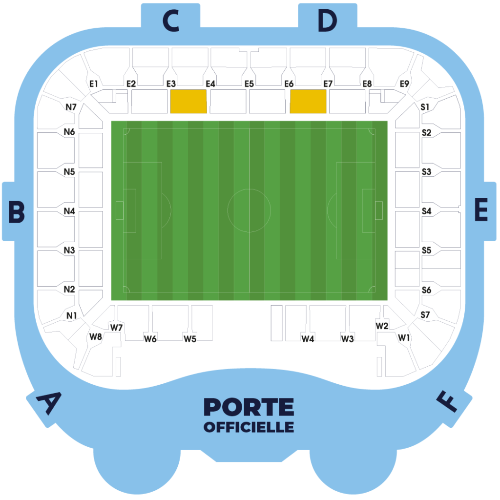 Plan du stade EN EST INTERMÉDIAIRE BASSE