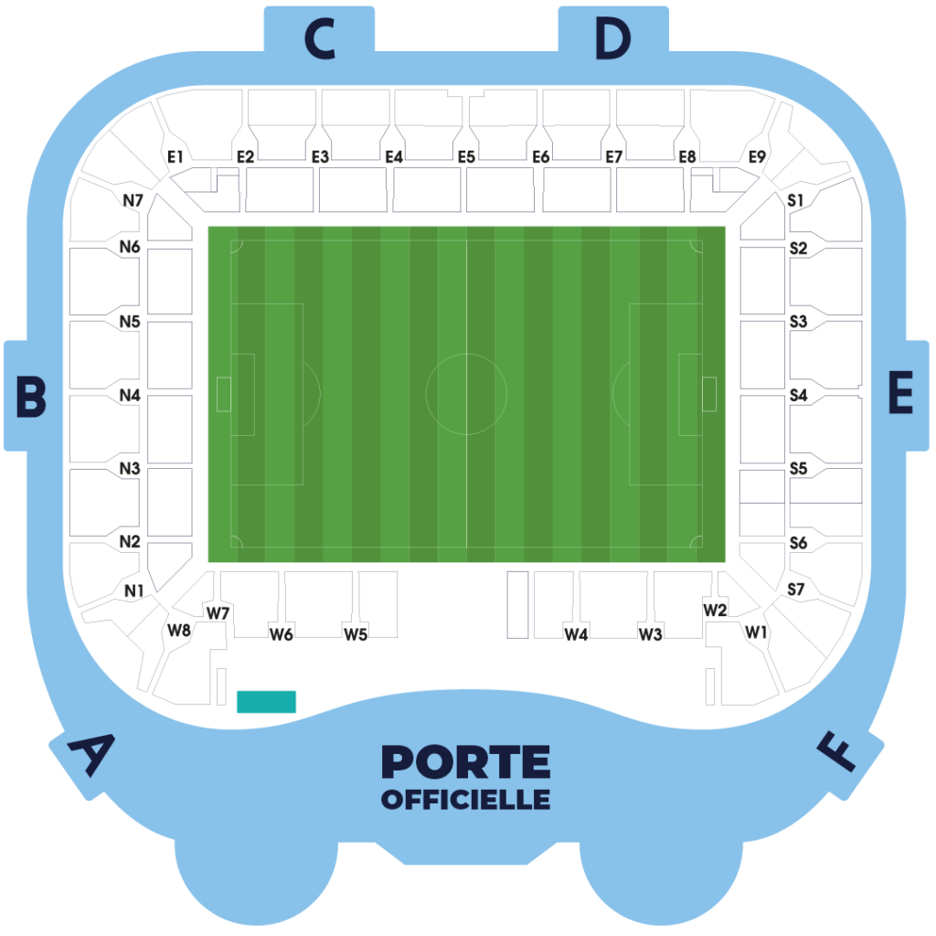 Plan du stade AU COMPTOIR CIEL&MARINE